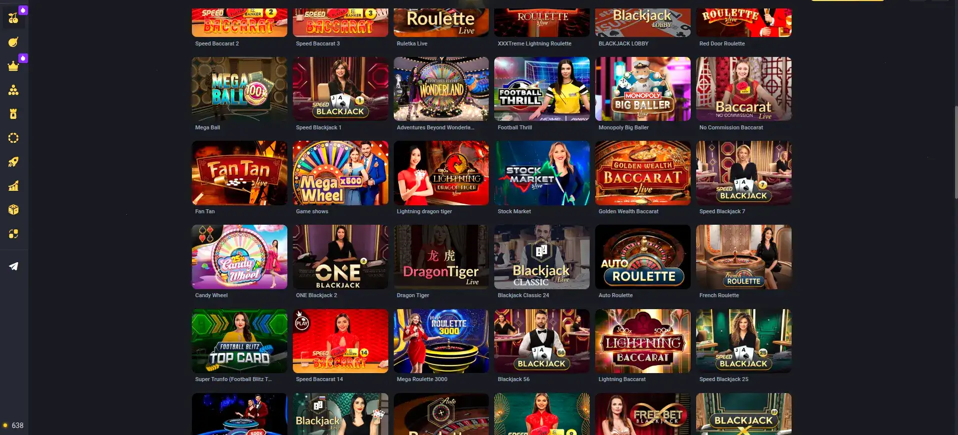 Интерфейс игровых автоматов в казино Баунти